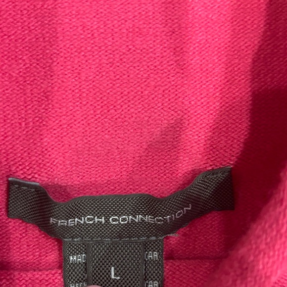 French Connection Bold Pink Turtleneck Sweater - Picture 2 of 5